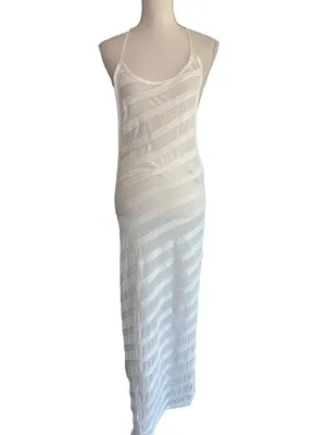 Jaded London Knit Maxi Dress in White Noir Small New Womens Long thumbnail 4