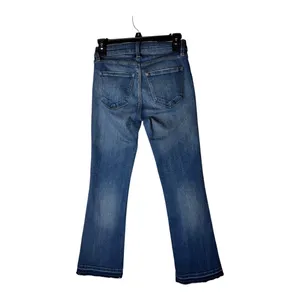 J Brand Jeans Womens 24 Blue Denim Faded Chewed Hem Flare Leg‎ Streetwear Edgy thumbnail 2