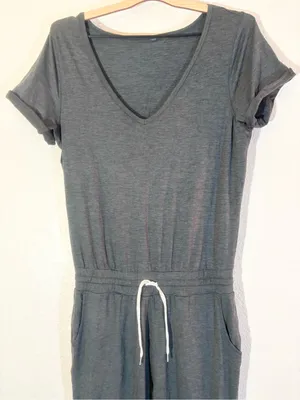 Vuori All Day Romper Jumpsuit Gray Charcoal Heather Size M thumbnail 6