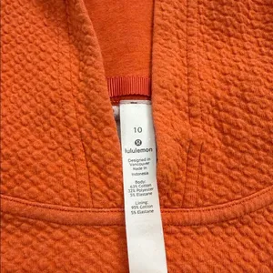 lululemon athletica All Yours Hoodie‎ Bubble Dot Textured Orange Hoodie size 10 thumbnail 3