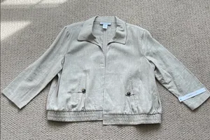 Women's Beige Blazer Tan Size XL thumbnail 1