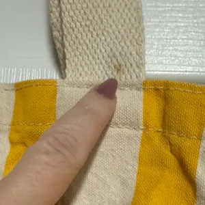 Ted Baker Yellow and Cream Canvas Tote thumbnail 4