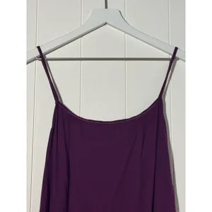 LOFT Cami Small Purple Aubergine Flowy Plunge Neck Tank Womens Large thumbnail 4
