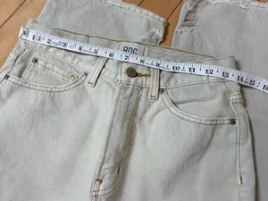 Urban Outfitters BDG Cowboy Jean Size 27 Stone Ecru Cream Straight Wide Leg thumbnail 9