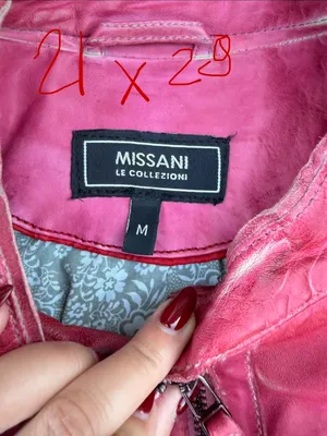 Vtg Missani Le Collezioni Red Lambskin Leather bomber jacket Sz M men’s Zip Burnished GUC thumbnail 7