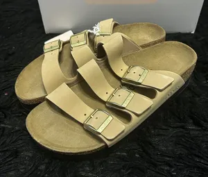 PAPILLIO by BIRKENSTOCK Florida sandcastle leather platform sandals slippers 39 thumbnail 1