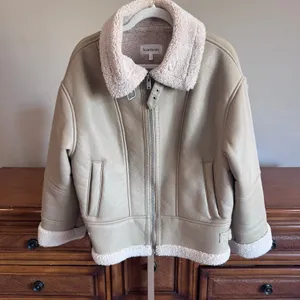 Heartloom Matin Faux Leather Sherpa Coat Jacket Beige Size M thumbnail 12