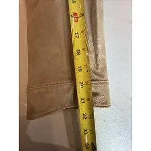 Chico’s 1 Medium Tan Suede Leather Jacket Embroidered Bling Jean Vtg cottage thumbnail 11