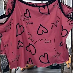 Women's Heart Print Pajama Set, tank Top & Shorts Sleepwear & Loungewear size xl thumbnail 7