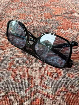 Black Sunglasses with Blue Tinted Lenses thumbnail 2