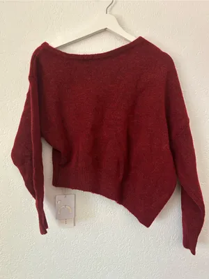 Commense Soft Knit Asymmetrical Off The Shoulder Women's Sweater S NWT thumbnail 4