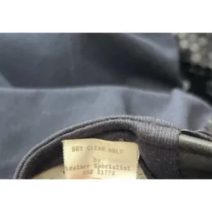 Vintage Firenze Santa Barbara Black Leather Jacket Sz Small MultiColor Moto thumbnail 10