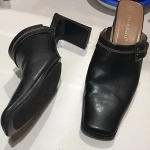 Vintage Highlights square toe mules size 10 brown Y2k office thumbnail 2