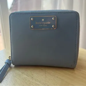 Kate Spade New York Wallet Bifold Darci Cloud Cover Gold Zipper A6 thumbnail 1