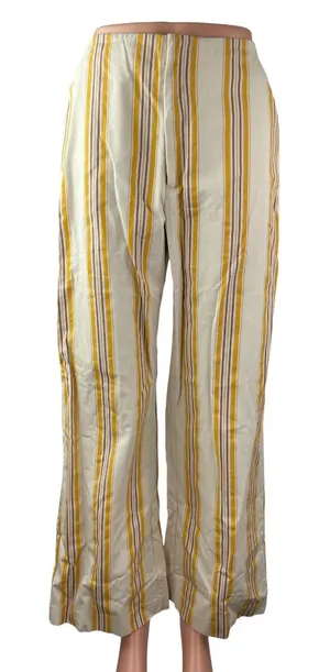Abercrombie & Fitch Women's Stripe High Rise Palazzo Wide Leg Trousers Pants S thumbnail 1