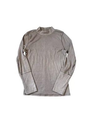 Intimately Free People Ribbed Knit Mock Neck Top Long Sleeve Casual Clean Girl thumbnail 2