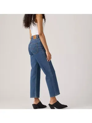 New Levi's Premium 28x27 Ribcage Western Yoke Women's Jeans Valley View Stone thumbnail 4