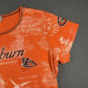 Vtg Auburn Tigers Shirt Womens Large NCAA College Football University '56 Spirit thumbnail 4