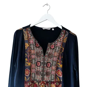 Soft Surroundings Embroidery Floral Inserts Long Sleeves SZ L # 2366 thumbnail 2