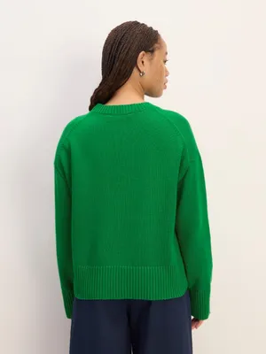 Everlane Green Crewneck Knit Sweater thumbnail 2
