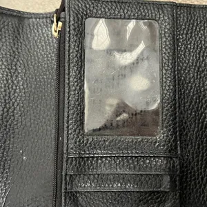 Kate Spade Black Wallet pebbled wallet with Gold Accent thumbnail 5