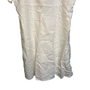 Madewell Linen Square Neck Short Sleeve Mini SZ 8 Little White Dress Bride Smock thumbnail 5