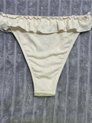 Wild Fable Ruffled Eyelet Bikini Bottom — Off-White — Size XS (0–2) thumbnail 5