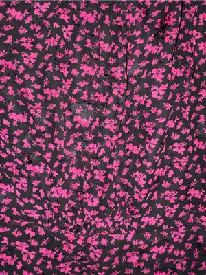 Astr Black Mini Dress with Pink Floral Print thumbnail 3