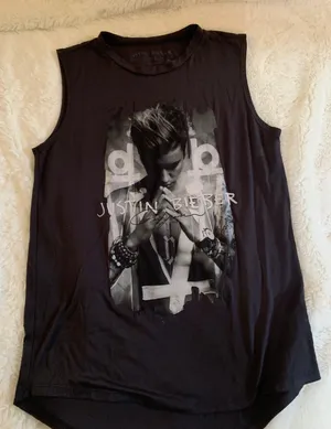 Justin Bieber tank top. thumbnail 1