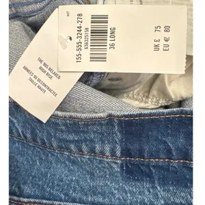 Abercrombie & Fitch The 90s‎ Relaxed High Rise Jeans Raw Hem Size 36/22 Long NEW thumbnail 8