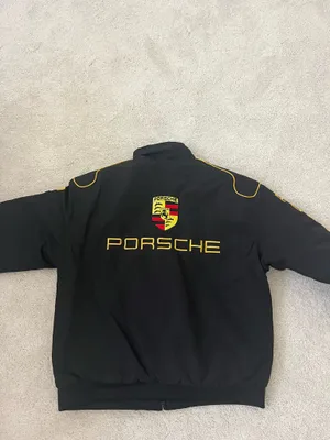Vintage Porsche Bomber Jacket Black Size M thumbnail 3