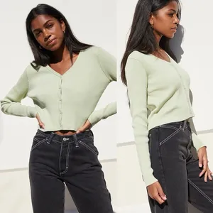 John Galt Pale Green Shannon Cardigan thumbnail 2