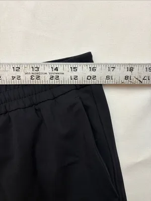 Lululemon womens large tapered leg mid rise 7/8 pant black athletic crop casual thumbnail 9
