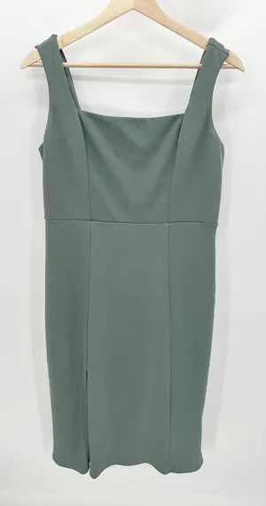 Show Me Your Mumu Eden Green Grey Square Neck Midi‎ Dress Size XL Wedding Party thumbnail 1