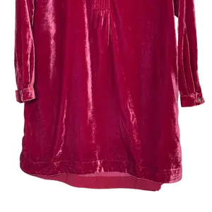 NEW Anthropologie Women's Size XS Melody Velvet‎ Tunic Dress Raspberry Pink Red thumbnail 5