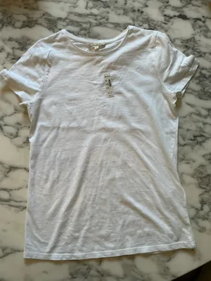 NWT Madewell Womens Essential Slim Tee Short Sleeve Lightweight Cotton White S thumbnail 6