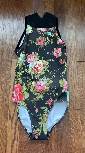 Elevé Black Floral Leotard thumbnail 1
