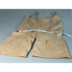 SKIMS L Seamless Mid Thigh Shapewear Bodysuit Nude Beige Adjustable Straps thumbnail 4