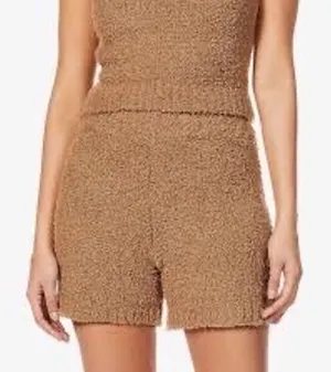SKIMS Cozy Knit high-waisted boucle shorts caramel size S/M thumbnail 1