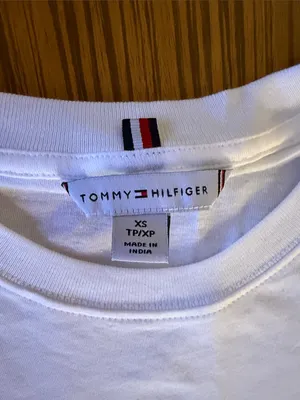 Tommy Hilfiger White Tee with Pink & Yellow Floral Logo thumbnail 2