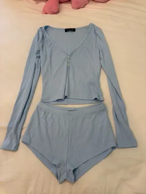 White Fox Boutique Blue Matching Lounge Set thumbnail 3