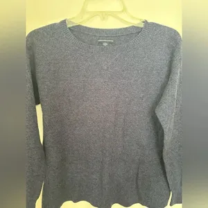 American Eagle Outfitters Crewneck Sweater Navy Size Small 55% Cotton thumbnail 5