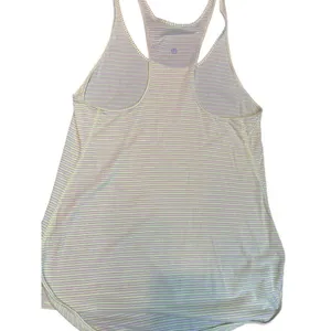 Lululemon Womens yellow Striped Racerback Tank Top sz 10 thumbnail 4