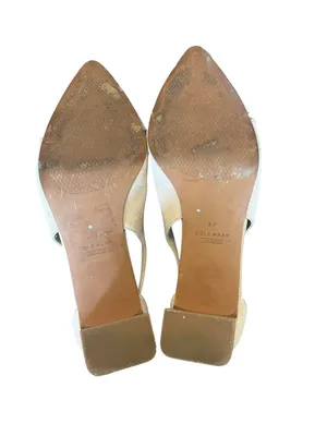 Cole Haan Caia 55 Brush Tan Suede D’Orsay Block Heel Pumps Size 8B thumbnail 6