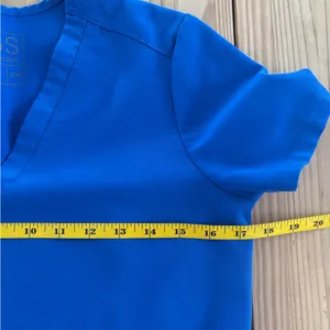 Figs Royal Blue Women's Short Sleeve Blue Top thumbnail 9