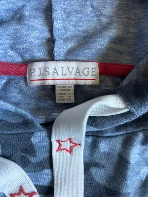 PJ Salvage Blue Camouflage Star Hoodie thumbnail 2