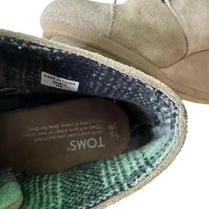 TOMS Ankle Booties Suede Leather Lace Up Wedges Women's‎ Shoes Size 8 thumbnail 10