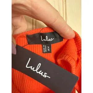 NWT Lulus Absolute Edge Orange Sleeveless Two-Piece Bodycon Midi Dress Size XS thumbnail 8