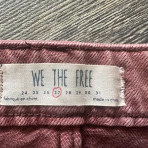 Free People We the Free Virgo Denim jean Mini zip up Skirt mauve‎ size 27 thumbnail 5
