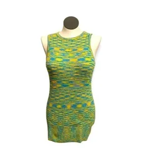Unbranded Dress woman’s lime green yellow Halter Sleeveless New size Large thumbnail 5